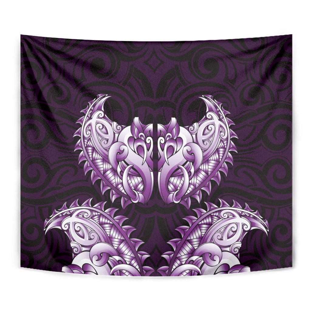 New Zealand Ta Moko Tapestry Aotearoa Maori Chest Tattoo Purple LT14 - Polynesian Pride