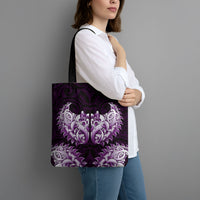 New Zealand Ta Moko Tote Bag Aotearoa Maori Chest Tattoo Purple LT14 - Polynesian Pride