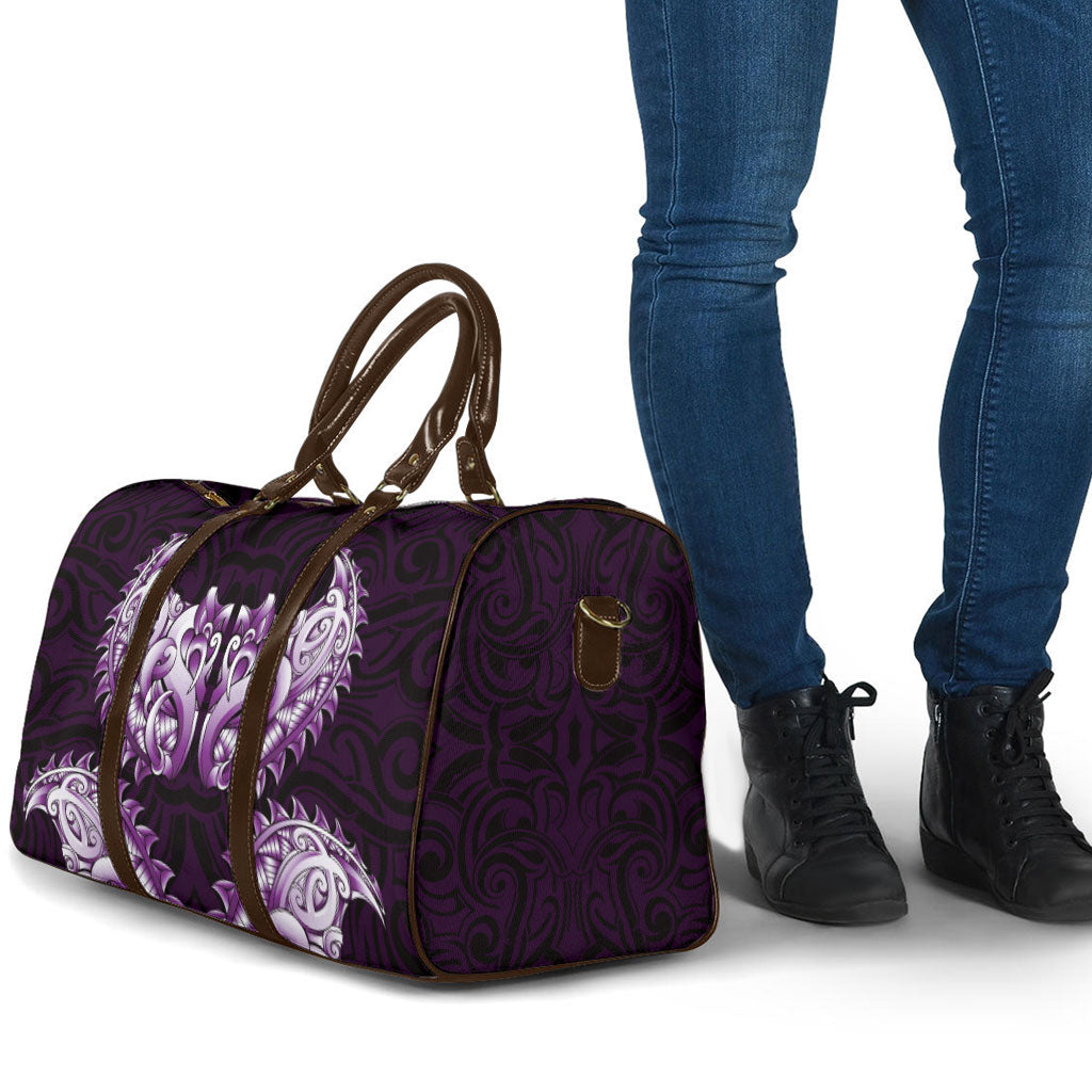 New Zealand Ta Moko Travel Bag Aotearoa Maori Chest Tattoo Purple LT14 - Polynesian Pride