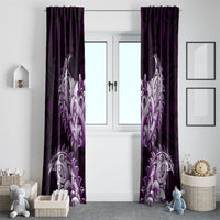 New Zealand Ta Moko Window Curtain Aotearoa Maori Chest Tattoo Purple LT14 - Polynesian Pride