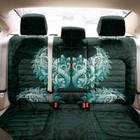 New Zealand Ta Moko Back Car Seat Cover Aotearoa Maori Chest Tattoo Turquoise LT14 - Polynesian Pride