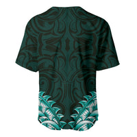 New Zealand Ta Moko Baseball Jersey Aotearoa Maori Chest Tattoo Turquoise LT14 - Polynesian Pride