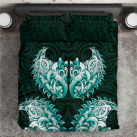 New Zealand Ta Moko Bedding Set Aotearoa Maori Chest Tattoo Turquoise LT14 Turquoise - Polynesian Pride