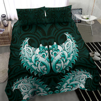 New Zealand Ta Moko Bedding Set Aotearoa Maori Chest Tattoo Turquoise LT14 - Polynesian Pride