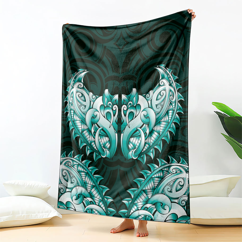 New Zealand Ta Moko Blanket Aotearoa Maori Chest Tattoo Turquoise LT14 - Polynesian Pride