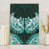 New Zealand Ta Moko Canvas Wall Art Aotearoa Maori Chest Tattoo Turquoise LT14 Without Frame Turquoise - Polynesian Pride