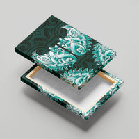 New Zealand Ta Moko Canvas Wall Art Aotearoa Maori Chest Tattoo Turquoise LT14 - Polynesian Pride