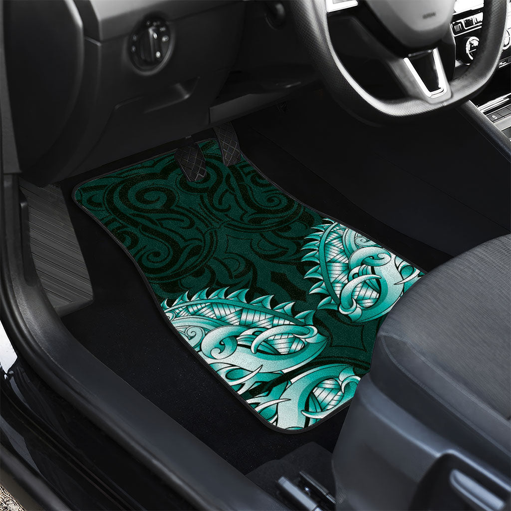 New Zealand Ta Moko Car Mats Aotearoa Maori Chest Tattoo Turquoise LT14 - Polynesian Pride