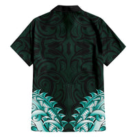 New Zealand Ta Moko Hawaiian Shirt Aotearoa Maori Chest Tattoo Turquoise LT14 - Polynesian Pride