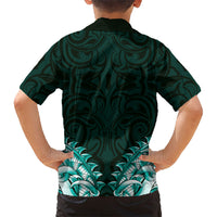 New Zealand Ta Moko Hawaiian Shirt Aotearoa Maori Chest Tattoo Turquoise LT14 - Polynesian Pride