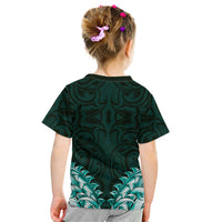 New Zealand Ta Moko Kid T Shirt Aotearoa Maori Chest Tattoo Turquoise LT14 - Polynesian Pride