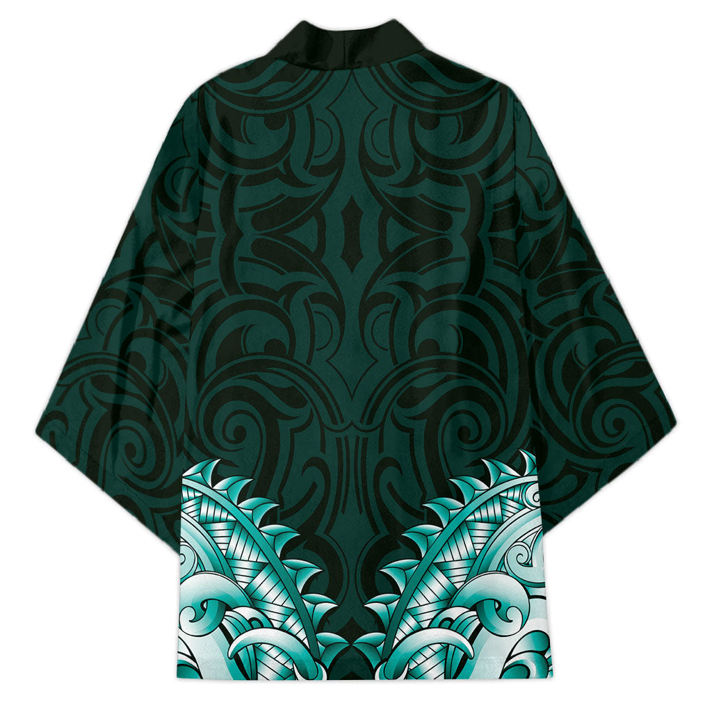 New Zealand Ta Moko Kimono Aotearoa Maori Chest Tattoo Turquoise LT14 - Polynesian Pride