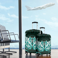 New Zealand Ta Moko Luggage Cover Aotearoa Maori Chest Tattoo Turquoise LT14 - Polynesian Pride