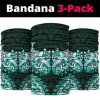 New Zealand Ta Moko Neck Gaiter Aotearoa Maori Chest Tattoo Turquoise LT14 package One Size: 25*50cm Turquoise - Polynesian Pride