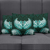 New Zealand Ta Moko Pillow Cover Aotearoa Maori Chest Tattoo Turquoise LT14 - Polynesian Pride