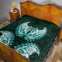 New Zealand Ta Moko Quilt Aotearoa Maori Chest Tattoo Turquoise LT14 - Polynesian Pride
