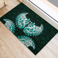 New Zealand Ta Moko Rubber Doormat Aotearoa Maori Chest Tattoo Turquoise LT14 - Polynesian Pride