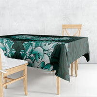 New Zealand Ta Moko Tablecloth Aotearoa Maori Chest Tattoo Turquoise LT14 - Polynesian Pride