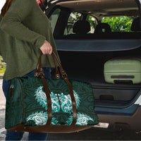 New Zealand Ta Moko Travel Bag Aotearoa Maori Chest Tattoo Turquoise LT14 - Polynesian Pride