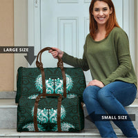 New Zealand Ta Moko Travel Bag Aotearoa Maori Chest Tattoo Turquoise LT14 - Polynesian Pride