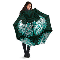 New Zealand Ta Moko Umbrella Aotearoa Maori Chest Tattoo Turquoise LT14 - Polynesian Pride