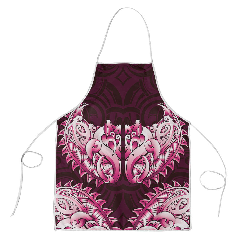 New Zealand Ta Moko Apron Aotearoa Maori Chest Tattoo Pink LT14 Pink - Polynesian Pride