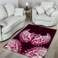 New Zealand Ta Moko Area Rug Aotearoa Maori Chest Tattoo Pink LT14 - Polynesian Pride