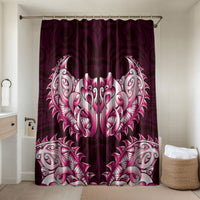 New Zealand Ta Moko Bathroom Set Aotearoa Maori Chest Tattoo Pink LT14 Shower Curtain Only Pink - Polynesian Pride