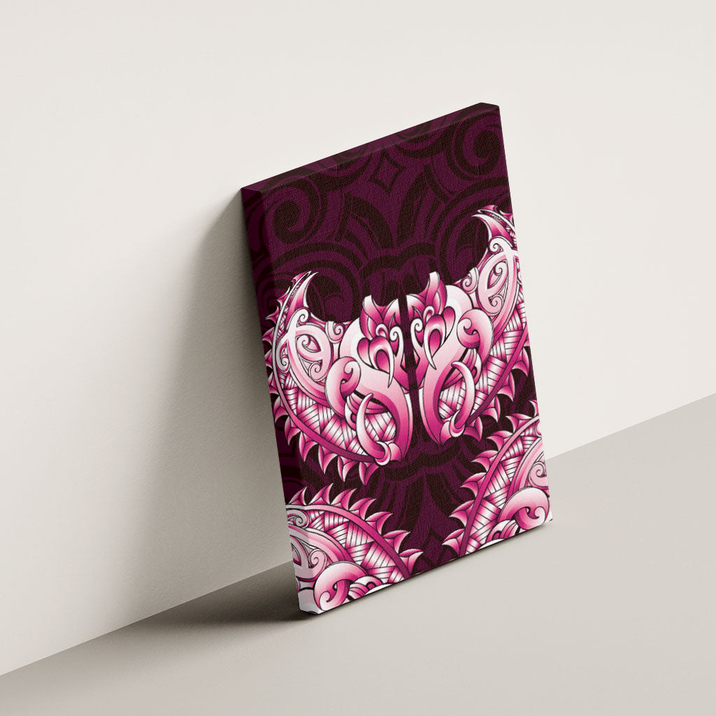 New Zealand Ta Moko Canvas Wall Art Aotearoa Maori Chest Tattoo Pink LT14 - Polynesian Pride