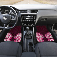 New Zealand Ta Moko Car Mats Aotearoa Maori Chest Tattoo Pink LT14 Set 2pcs - Front Pink - Polynesian Pride