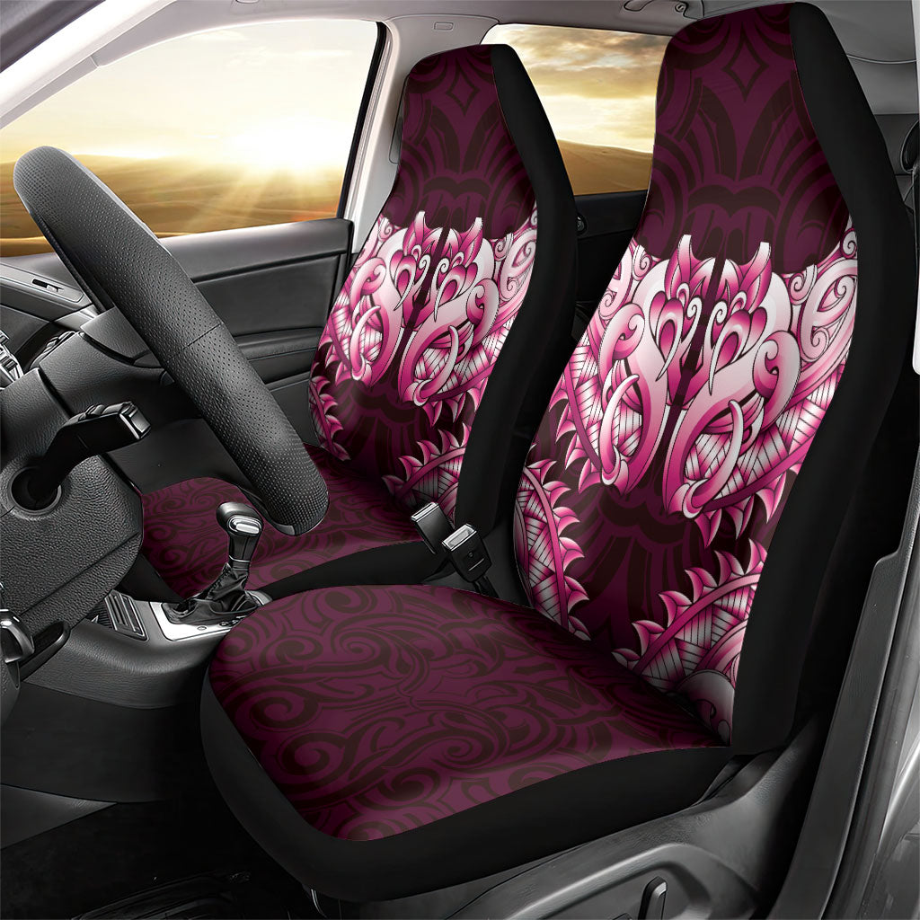 New Zealand Ta Moko Car Seat Cover Aotearoa Maori Chest Tattoo Pink LT14 - Polynesian Pride