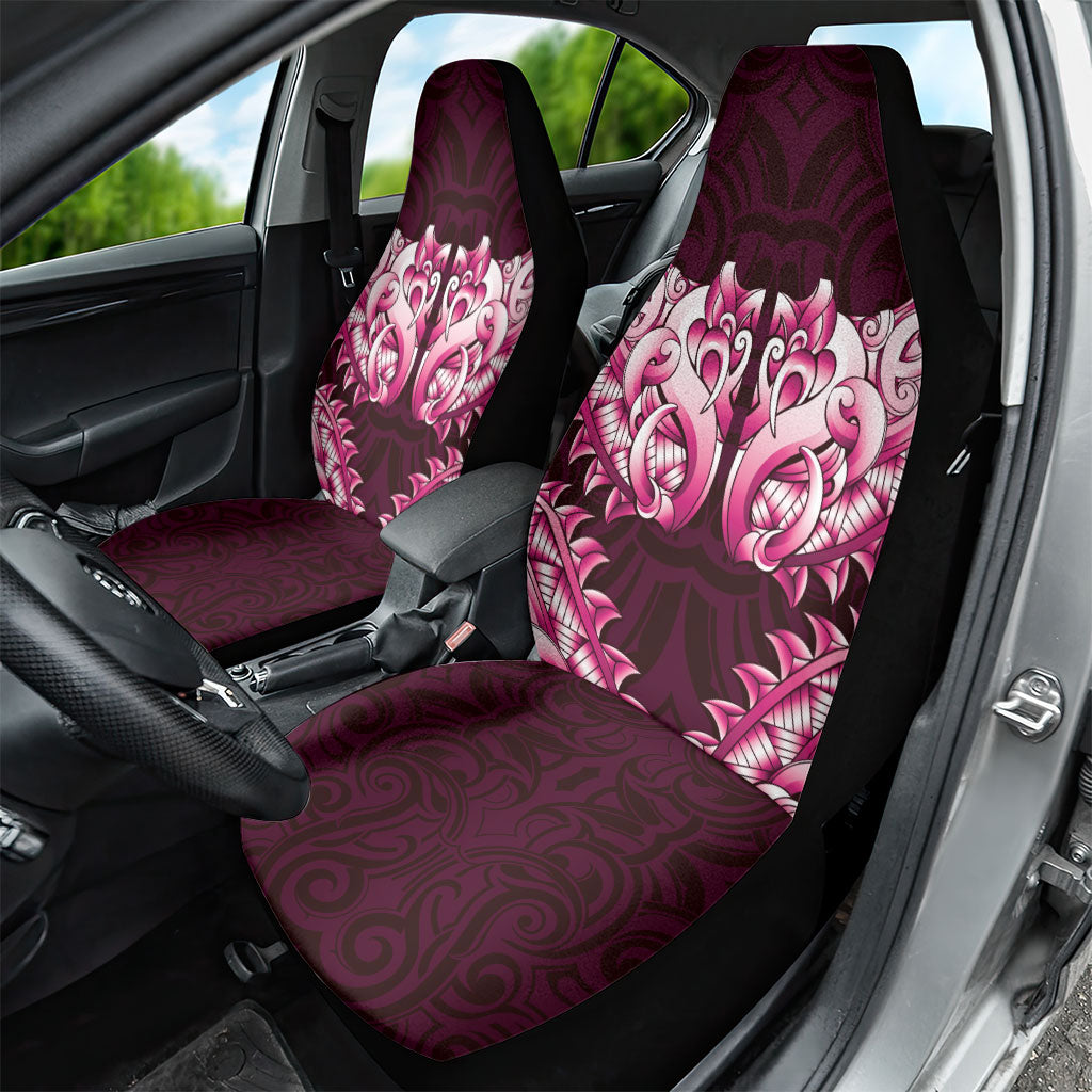 New Zealand Ta Moko Car Seat Cover Aotearoa Maori Chest Tattoo Pink LT14 - Polynesian Pride