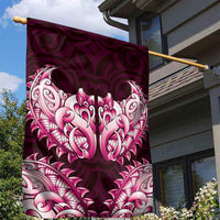 New Zealand Ta Moko Garden Flag Aotearoa Maori Chest Tattoo Pink LT14 - Polynesian Pride