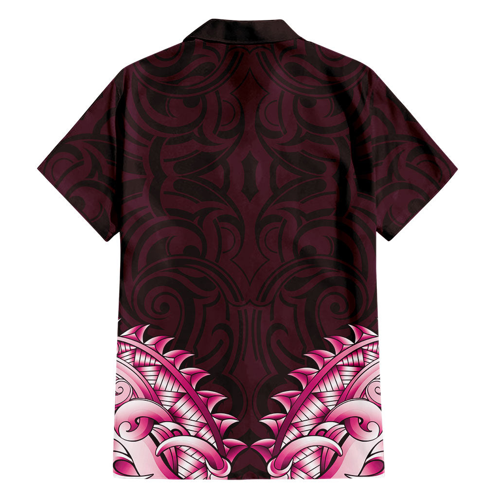 New Zealand Ta Moko Hawaiian Shirt Aotearoa Maori Chest Tattoo Pink LT14 - Polynesian Pride