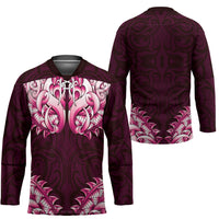 New Zealand Ta Moko Hockey Jersey Aotearoa Maori Chest Tattoo Pink LT14 - Polynesian Pride