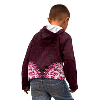 New Zealand Ta Moko Kid Hoodie Aotearoa Maori Chest Tattoo Pink LT14 - Polynesian Pride