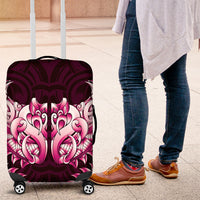 New Zealand Ta Moko Luggage Cover Aotearoa Maori Chest Tattoo Pink LT14 Pink - Polynesian Pride