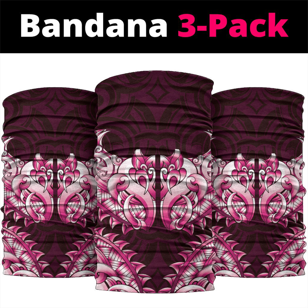 New Zealand Ta Moko Neck Gaiter Aotearoa Maori Chest Tattoo Pink LT14 package One Size: 25*50cm Pink - Polynesian Pride