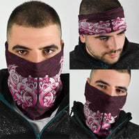 New Zealand Ta Moko Neck Gaiter Aotearoa Maori Chest Tattoo Pink LT14 - Polynesian Pride