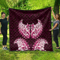 New Zealand Ta Moko Quilt Aotearoa Maori Chest Tattoo Pink LT14 - Polynesian Pride