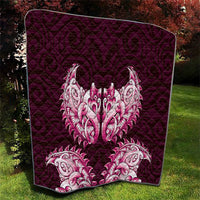 New Zealand Ta Moko Quilt Aotearoa Maori Chest Tattoo Pink LT14 - Polynesian Pride