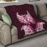 New Zealand Ta Moko Quilt Aotearoa Maori Chest Tattoo Pink LT14 - Polynesian Pride