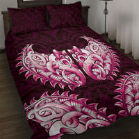 New Zealand Ta Moko Quilt Bed Set Aotearoa Maori Chest Tattoo Pink LT14 Pink - Polynesian Pride