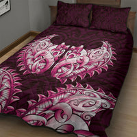 New Zealand Ta Moko Quilt Bed Set Aotearoa Maori Chest Tattoo Pink LT14 - Polynesian Pride