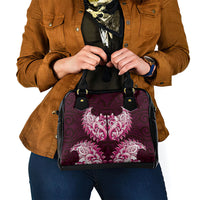 New Zealand Ta Moko Shoulder Handbag Aotearoa Maori Chest Tattoo Pink LT14 - Polynesian Pride
