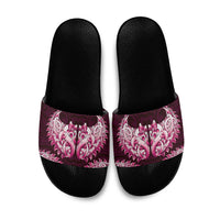 New Zealand Ta Moko Slide Sandals Aotearoa Maori Chest Tattoo Pink LT14 Pink - Polynesian Pride