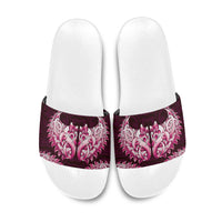 New Zealand Ta Moko Slide Sandals Aotearoa Maori Chest Tattoo Pink LT14 Pink - Polynesian Pride
