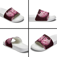 New Zealand Ta Moko Slide Sandals Aotearoa Maori Chest Tattoo Pink LT14 - Polynesian Pride