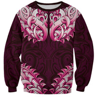 New Zealand Ta Moko Sweatshirt Aotearoa Maori Chest Tattoo Pink LT14 Unisex Pink - Polynesian Pride