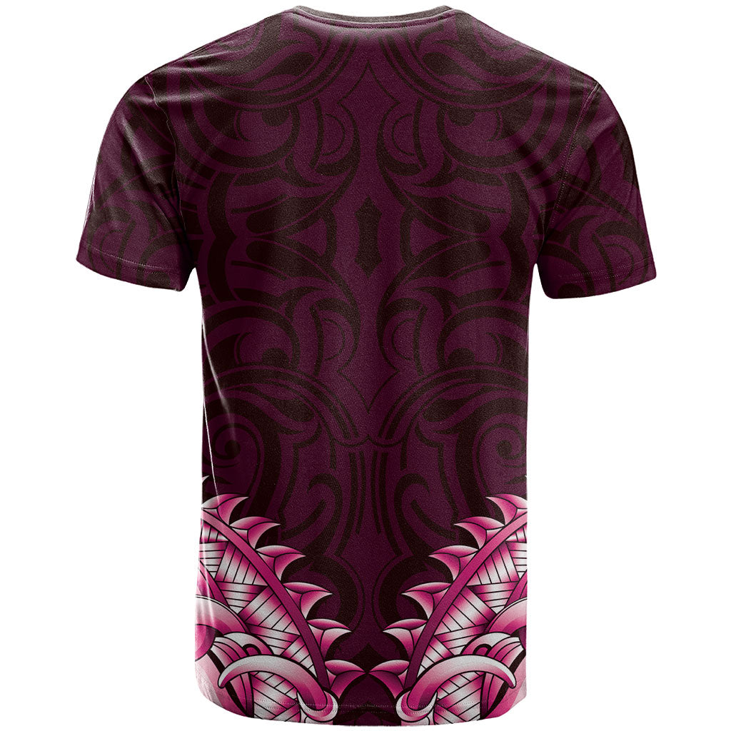 New Zealand Ta Moko T Shirt Aotearoa Maori Chest Tattoo Pink